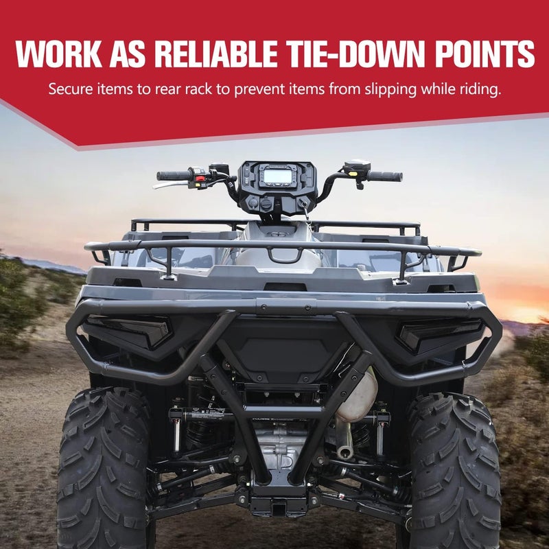 A & UTV PRO Rear Rack Extender for Polaris Sportsman 570 450 H.O. 2021 2022 2023 2024 2025, Heavy Duty Steel ATV Back Luggage Rack Extender Accessories, Replace OEM #2884841, Black - Image 4